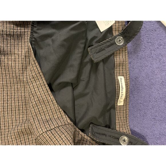 Abercrombie & Fitch Brown Plaid Tank Top Crop Top Large - Picture 4 of 9